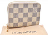 Authentic Louis Vuitton Damier Azur Zippy Coin Purse Wallet N63069 LV 7063E