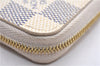 Authentic Louis Vuitton Damier Azur Zippy Coin Purse Wallet N63069 LV 7063E