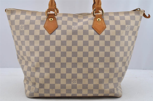 Authentic Louis Vuitton Damier Azur Saleya MM Shoulder Tote Bag N51185 LV 7063I