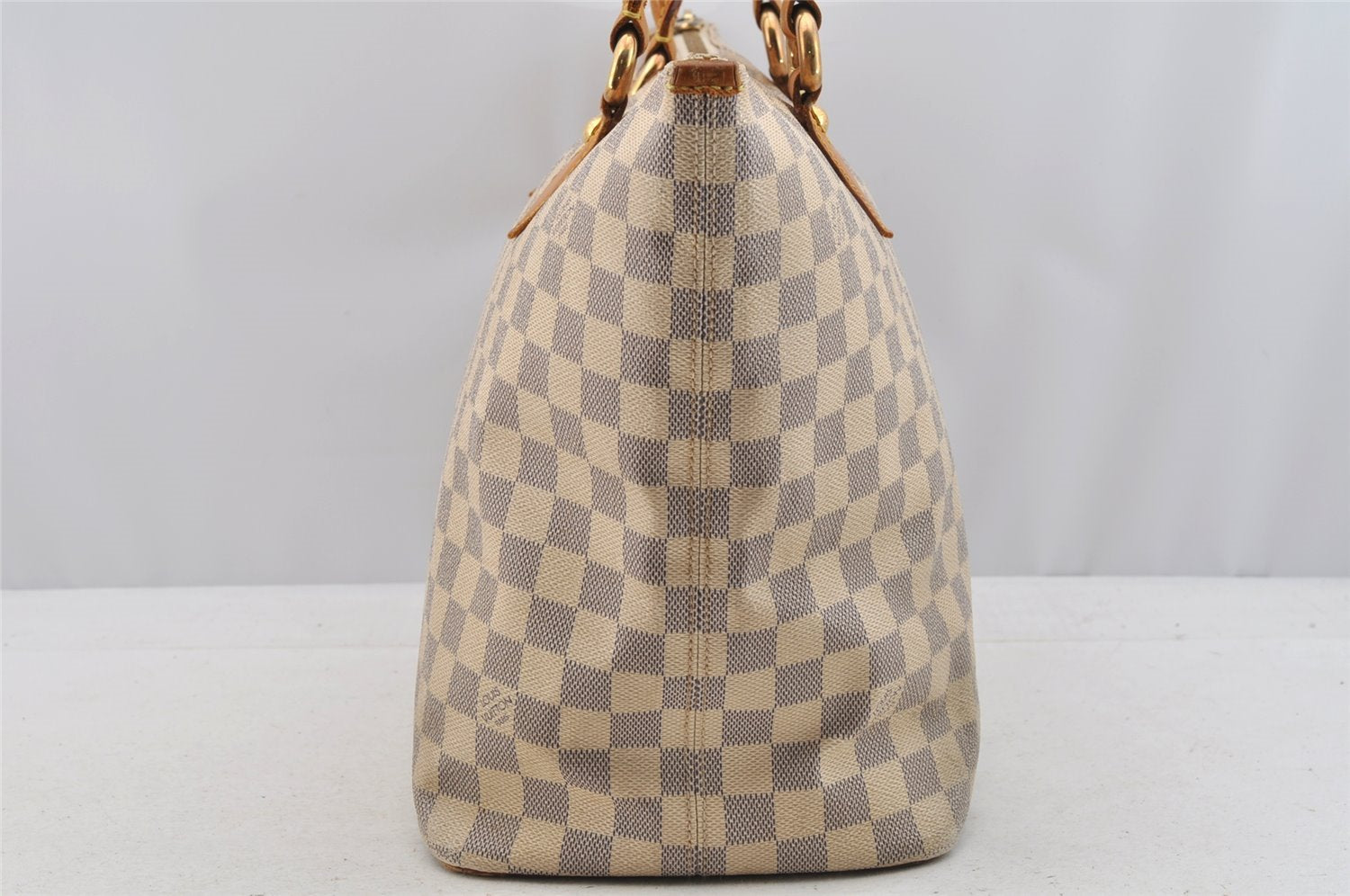 Authentic Louis Vuitton Damier Azur Saleya MM Shoulder Tote Bag N51185 LV 7063I