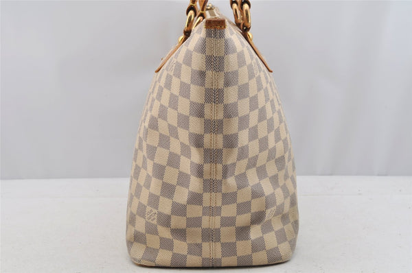 Authentic Louis Vuitton Damier Azur Saleya MM Shoulder Tote Bag N51185 LV 7063I