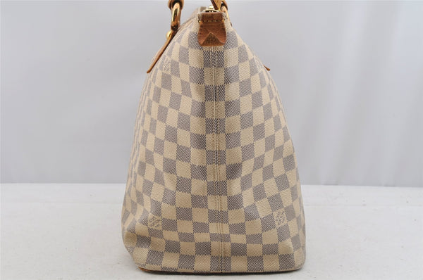 Authentic Louis Vuitton Damier Azur Saleya MM Shoulder Tote Bag N51185 LV 7063I