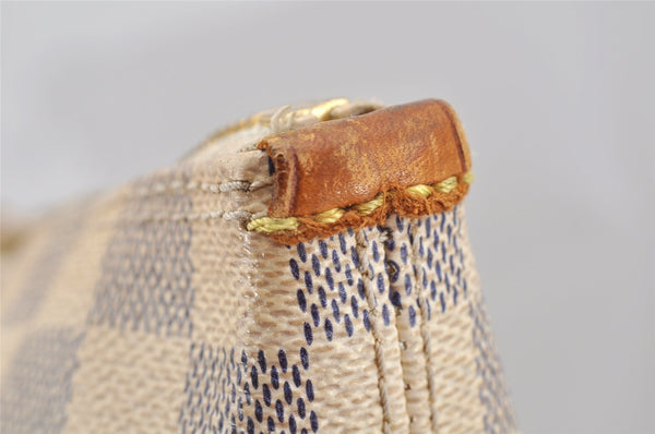 Authentic Louis Vuitton Damier Azur Saleya MM Shoulder Tote Bag N51185 LV 7063I