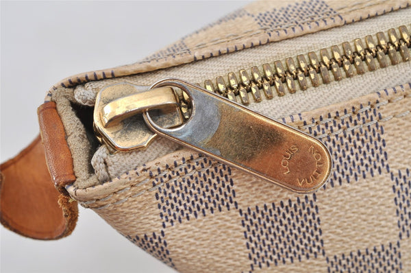 Authentic Louis Vuitton Damier Azur Saleya MM Shoulder Tote Bag N51185 LV 7063I