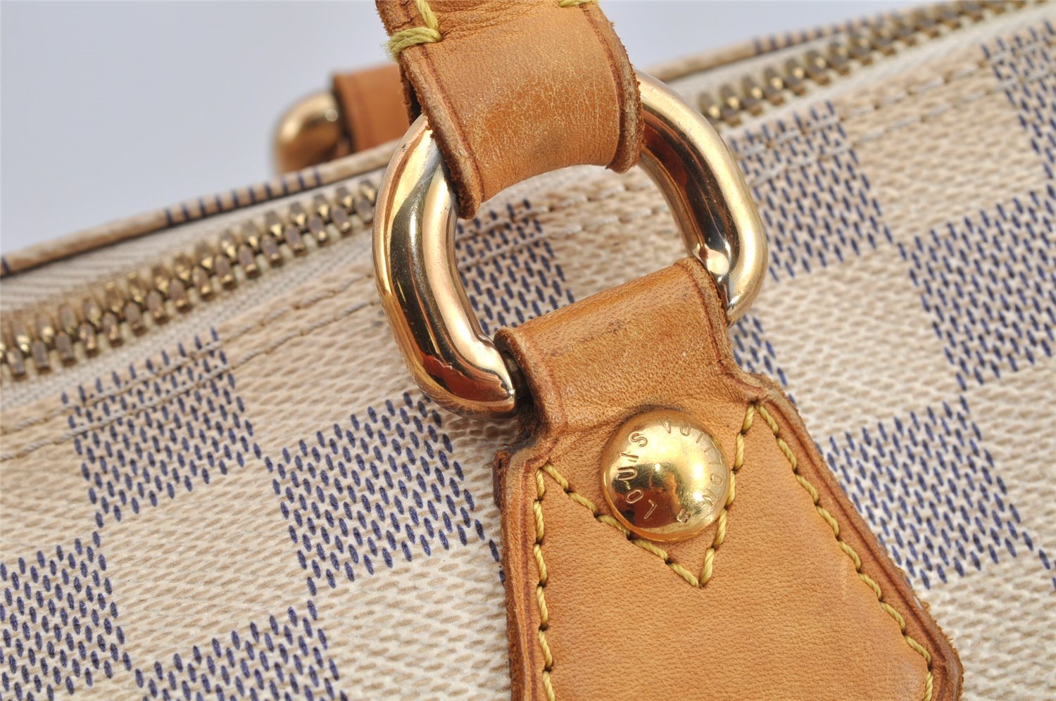 Authentic Louis Vuitton Damier Azur Saleya MM Shoulder Tote Bag N51185 LV 7063I