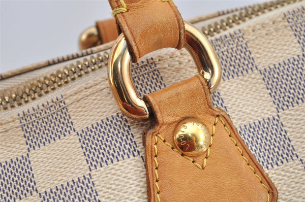 Authentic Louis Vuitton Damier Azur Saleya MM Shoulder Tote Bag N51185 LV 7063I