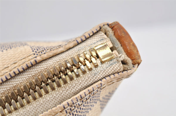 Authentic Louis Vuitton Damier Azur Saleya MM Shoulder Tote Bag N51185 LV 7063I