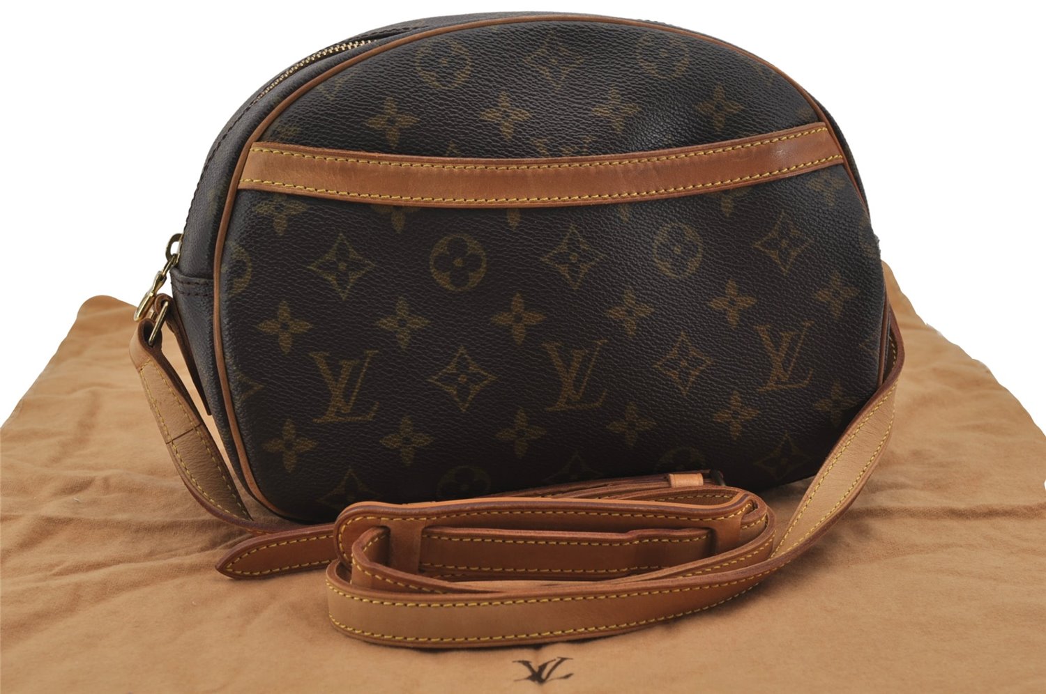 Authentic Louis Vuitton Monogram Blois Shoulder Cross Body Bag M51221 LV 7064E