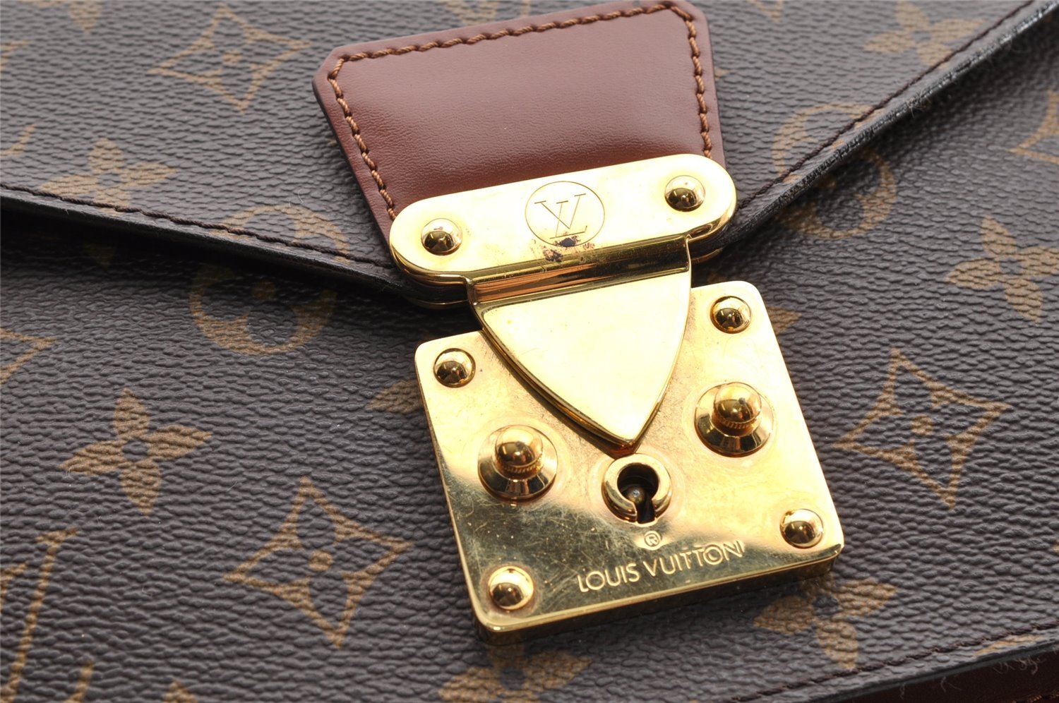 Authentic Louis Vuitton Monogram Monceau 2Way Shoulder Hand Bag M51185 LV 7065I