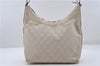 Authentic GUCCI Shoulder Hand Bag Purse GG Canvas Leather 0000602 Ivory 7066D