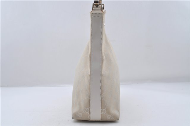 Authentic GUCCI Shoulder Hand Bag Purse GG Canvas Leather 0000602 Ivory 7066D