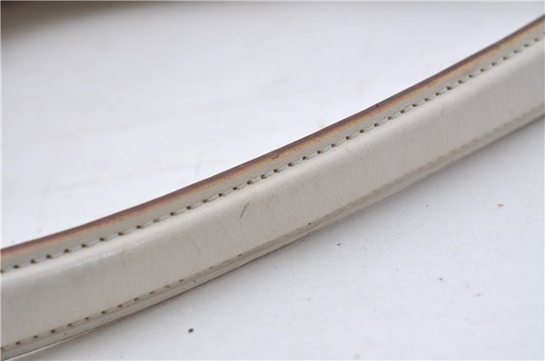 Authentic GUCCI Shoulder Hand Bag Purse GG Canvas Leather 0000602 Ivory 7066D