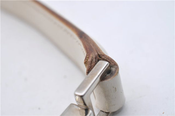 Authentic GUCCI Shoulder Hand Bag Purse GG Canvas Leather 0000602 Ivory 7066D