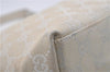 Authentic GUCCI Shoulder Hand Bag Purse GG Canvas Leather 0000602 Ivory 7066D