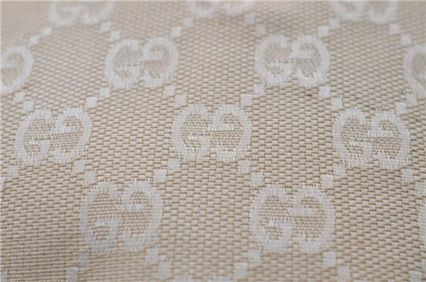 Authentic GUCCI Shoulder Hand Bag Purse GG Canvas Leather 0000602 Ivory 7066D