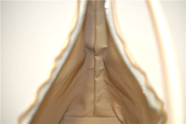 Authentic GUCCI Shoulder Hand Bag Purse GG Canvas Leather 0000602 Ivory 7066D