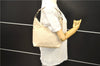 Authentic GUCCI Shoulder Hand Bag Purse GG Canvas Leather 0000602 Ivory 7066D