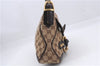 Authentic GUCCI Horsebit Shoulder Hand Bag GG Canvas Leather 114915 Brown 7067D