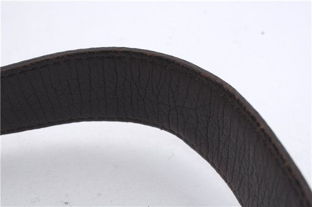 Authentic GUCCI Horsebit Shoulder Hand Bag GG Canvas Leather 114915 Brown 7067D