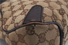 Authentic GUCCI Horsebit Shoulder Hand Bag GG Canvas Leather 114915 Brown 7067D