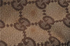 Authentic GUCCI Horsebit Shoulder Hand Bag GG Canvas Leather 114915 Brown 7067D