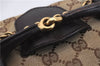 Authentic GUCCI Horsebit Shoulder Hand Bag GG Canvas Leather 114915 Brown 7067D