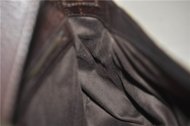 Authentic GUCCI Horsebit Shoulder Hand Bag GG Canvas Leather 114915 Brown 7067D