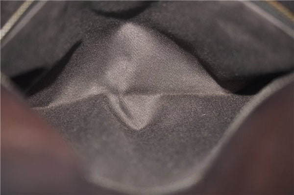 Authentic GUCCI Horsebit Shoulder Hand Bag GG Canvas Leather 114915 Brown 7067D