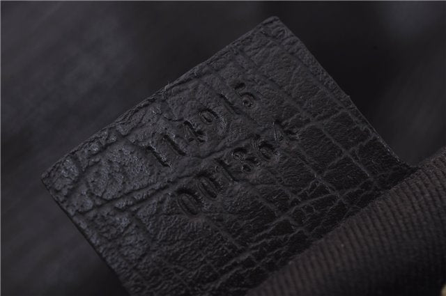 Authentic GUCCI Horsebit Shoulder Hand Bag GG Canvas Leather 114915 Brown 7067D