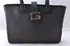 Authentic GUCCI Shoulder Tote Bag Canvas Leather 0021109 Black 7068D