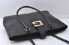 Authentic GUCCI Shoulder Tote Bag Canvas Leather 0021109 Black 7068D
