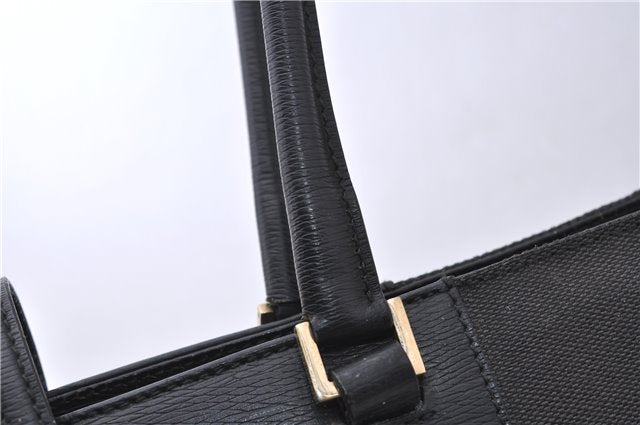 Authentic GUCCI Shoulder Tote Bag Canvas Leather 0021109 Black 7068D