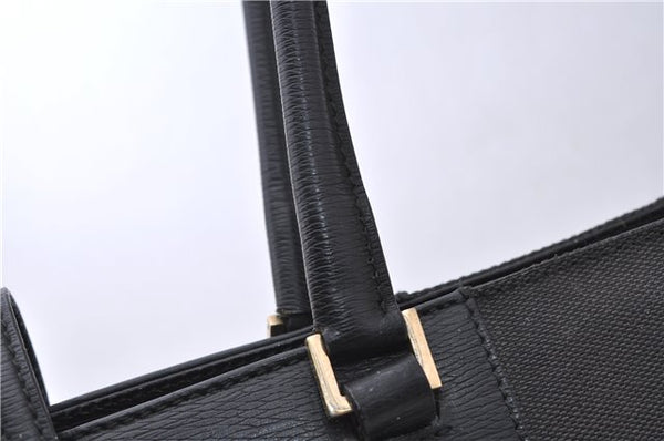 Authentic GUCCI Shoulder Tote Bag Canvas Leather 0021109 Black 7068D