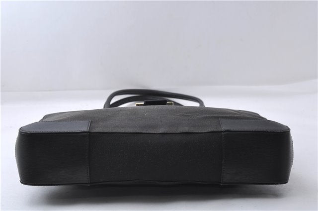 Authentic GUCCI Shoulder Tote Bag Canvas Leather 0021109 Black 7068D