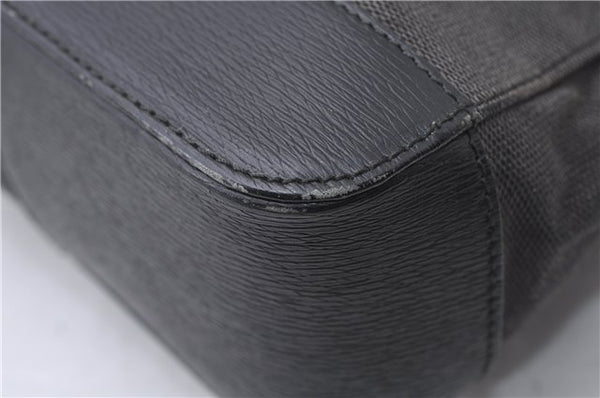 Authentic GUCCI Shoulder Tote Bag Canvas Leather 0021109 Black 7068D