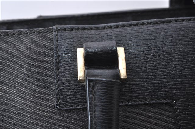 Authentic GUCCI Shoulder Tote Bag Canvas Leather 0021109 Black 7068D