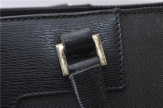 Authentic GUCCI Shoulder Tote Bag Canvas Leather 0021109 Black 7068D