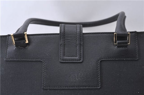 Authentic GUCCI Shoulder Tote Bag Canvas Leather 0021109 Black 7068D