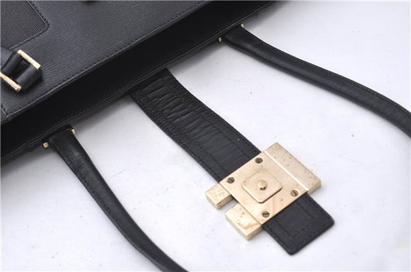 Authentic GUCCI Shoulder Tote Bag Canvas Leather 0021109 Black 7068D