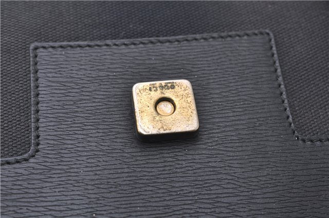 Authentic GUCCI Shoulder Tote Bag Canvas Leather 0021109 Black 7068D