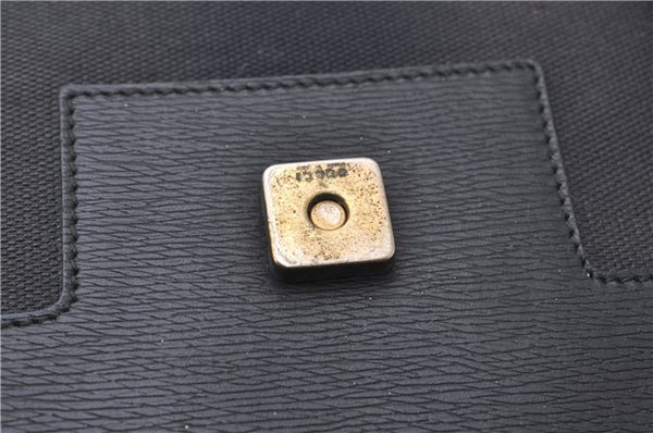 Authentic GUCCI Shoulder Tote Bag Canvas Leather 0021109 Black 7068D