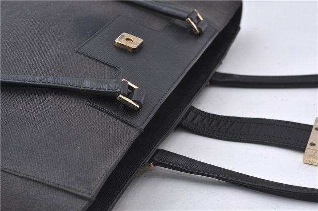 Authentic GUCCI Shoulder Tote Bag Canvas Leather 0021109 Black 7068D