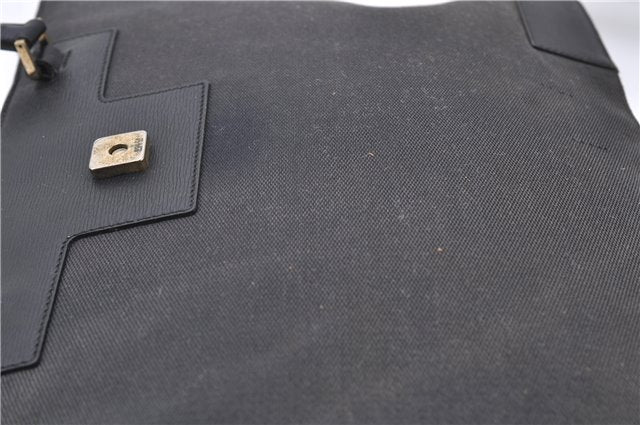 Authentic GUCCI Shoulder Tote Bag Canvas Leather 0021109 Black 7068D