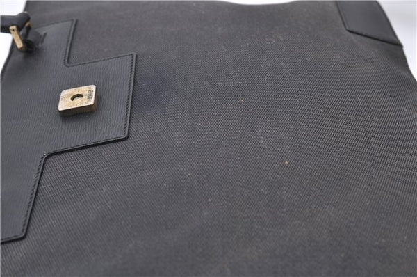 Authentic GUCCI Shoulder Tote Bag Canvas Leather 0021109 Black 7068D