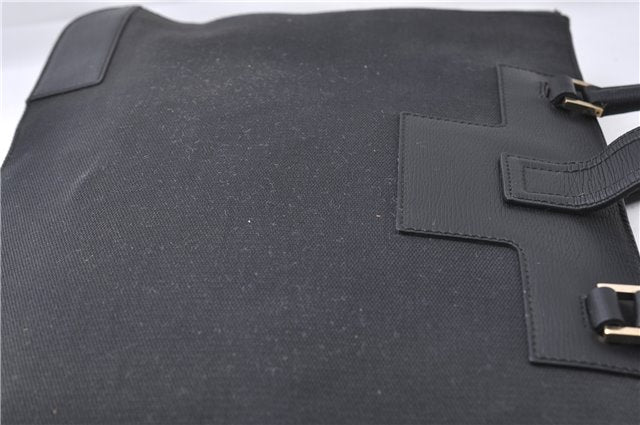 Authentic GUCCI Shoulder Tote Bag Canvas Leather 0021109 Black 7068D