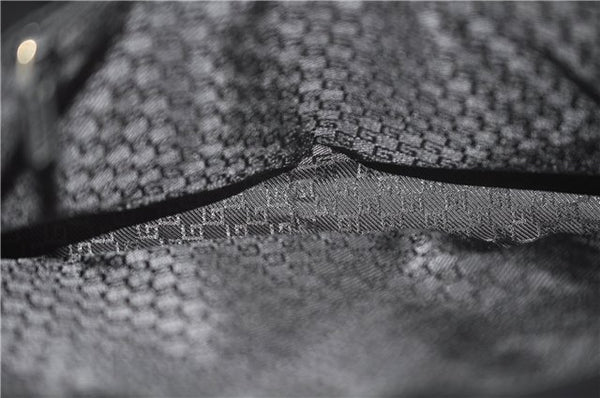 Authentic GUCCI Shoulder Tote Bag Canvas Leather 0021109 Black 7068D