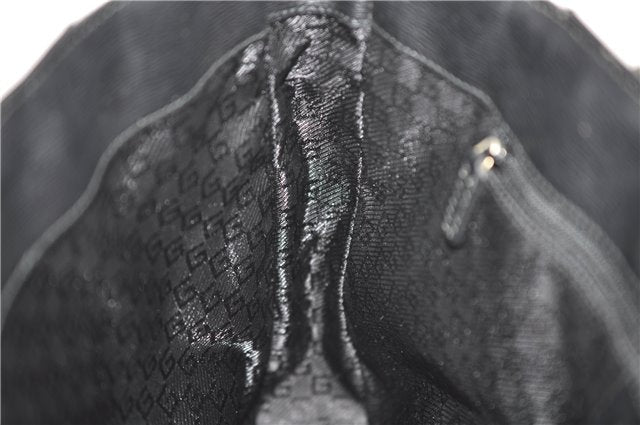 Authentic GUCCI Shoulder Tote Bag Canvas Leather 0021109 Black 7068D