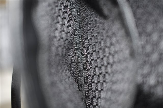 Authentic GUCCI Shoulder Tote Bag Canvas Leather 0021109 Black 7068D