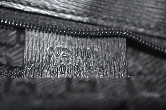 Authentic GUCCI Shoulder Tote Bag Canvas Leather 0021109 Black 7068D