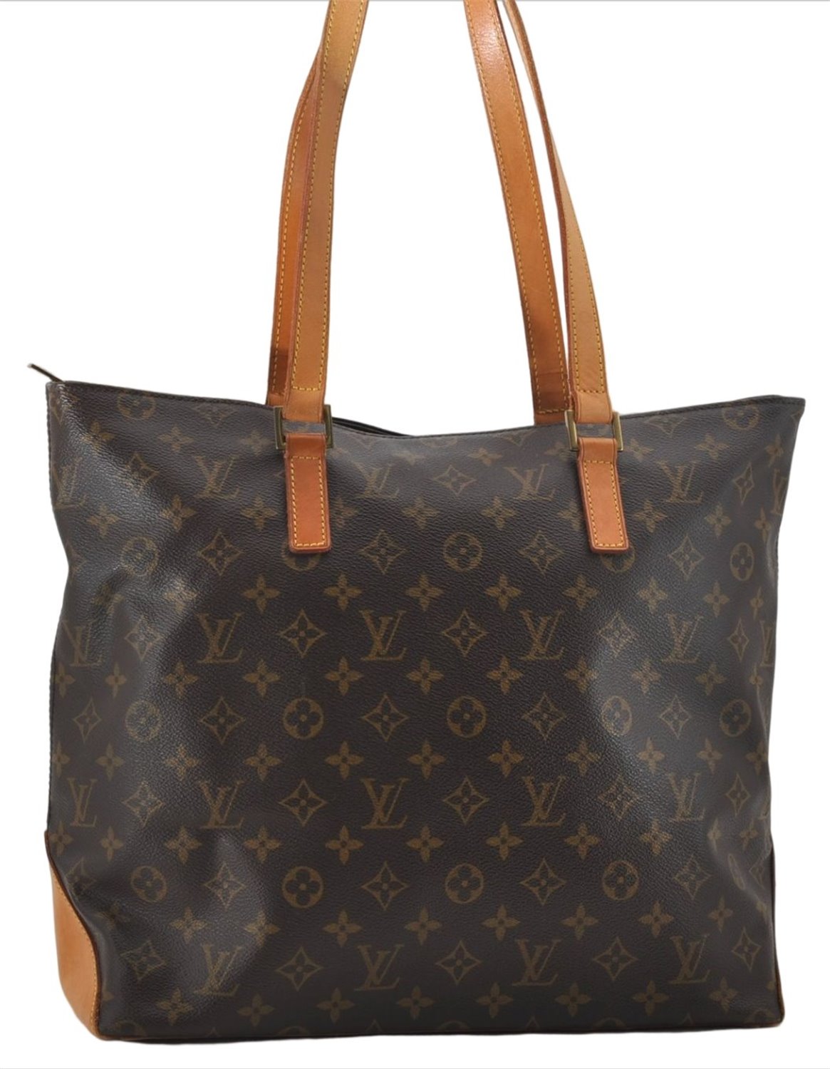 Authentic Louis Vuitton Monogram Cabas Mezzo Shoulder Tote Bag M51151 LV 7069E